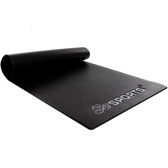 ScSPORTS® Beschermingsmat voor fitnessapparaten - Beschermmat fitness - 120 x 60 x 0,6 cm - Zwart