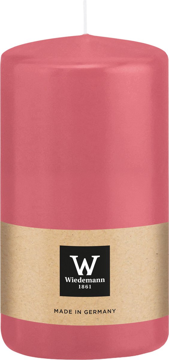 Wiedemann Cilinderkaars/stompkaars - roze - 12 x 6 cm - 33 branduren - zuilkaarsen