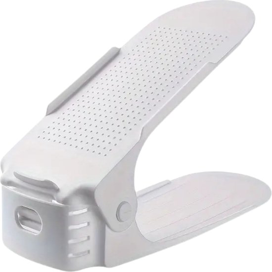 Étagère à chaussures Nivard - Banc à chaussures - Système de rangement Chaussures pour femmes - Organisateur - Wit - 10 pièces