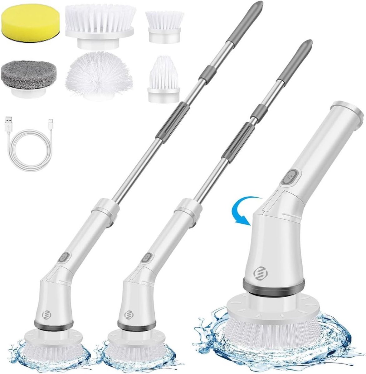 Goedkoopste Equivera Elektrische Spinschrobber- Spinning Schrobber - Elektrische Spin Schrobber - Draaiende Schrobber - Elektrische Schrobber - Schrobmachine - Poetsmachine - Schrobber - Elektrische Schrobborstel - Scrubber - Boenmachine - Spinscrubber - Elektri