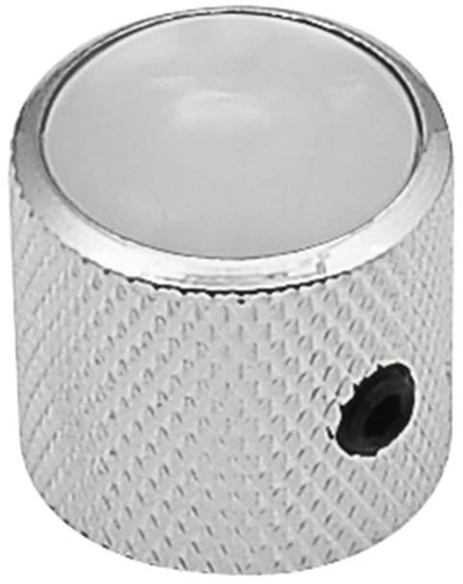 Boston KN-236 domeknop met parelmoer inleg en chroomafwerking, 18x18 mm