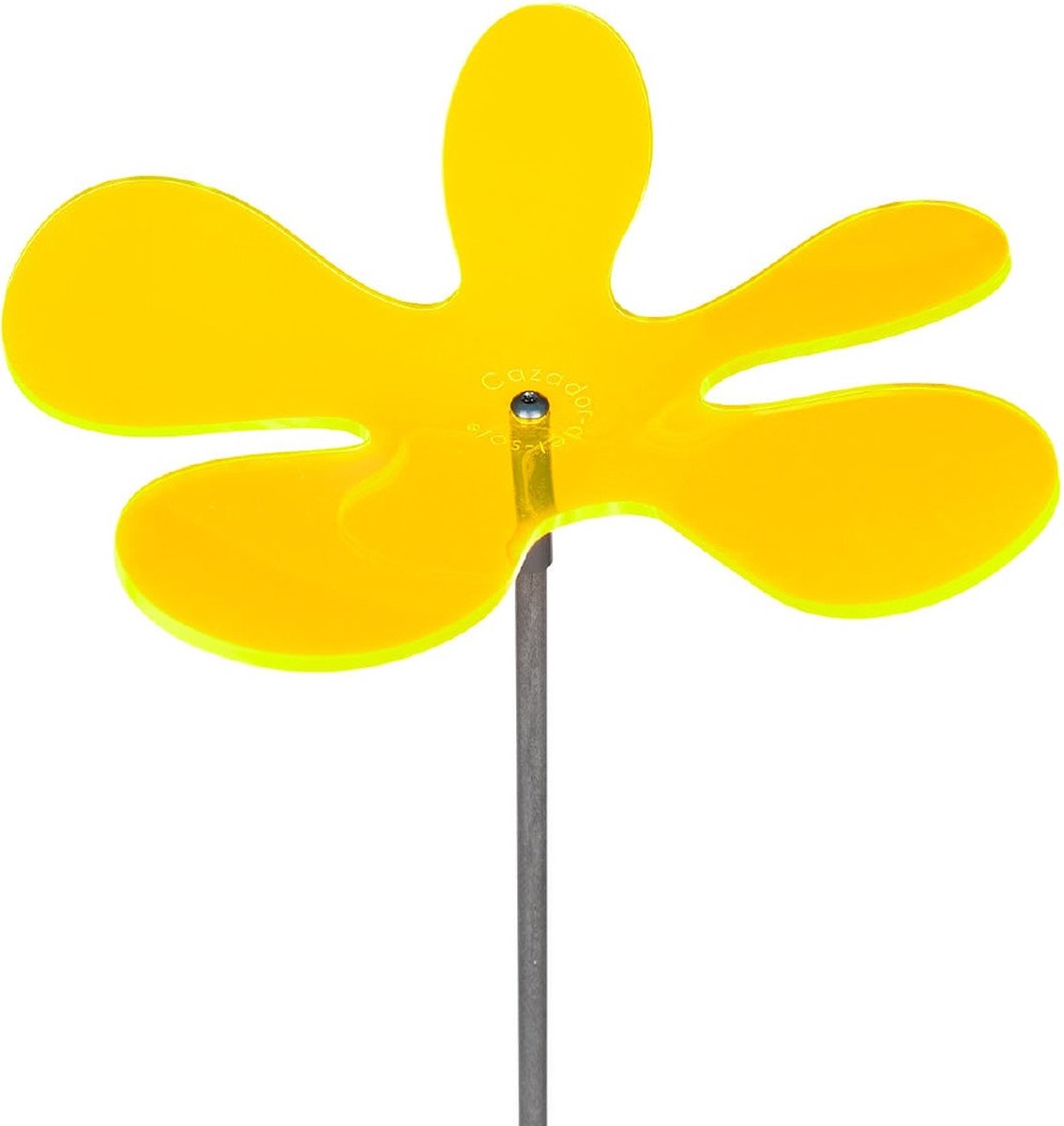 Cazador Del Sol zonnevanger - tuin decoratie voor buiten - Lotta - Wavy - Ø150mm x 120cm - Tuinbeeld - Geel Set 1