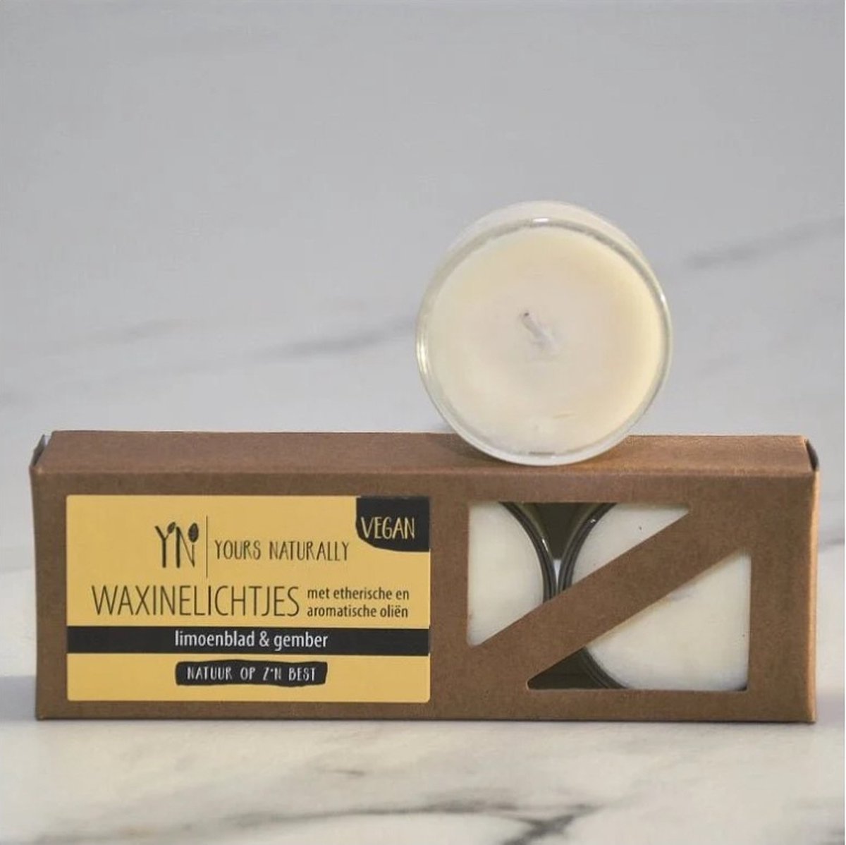 Waxinelichtjes Limoenblad & Gember - Vegan - Trendy