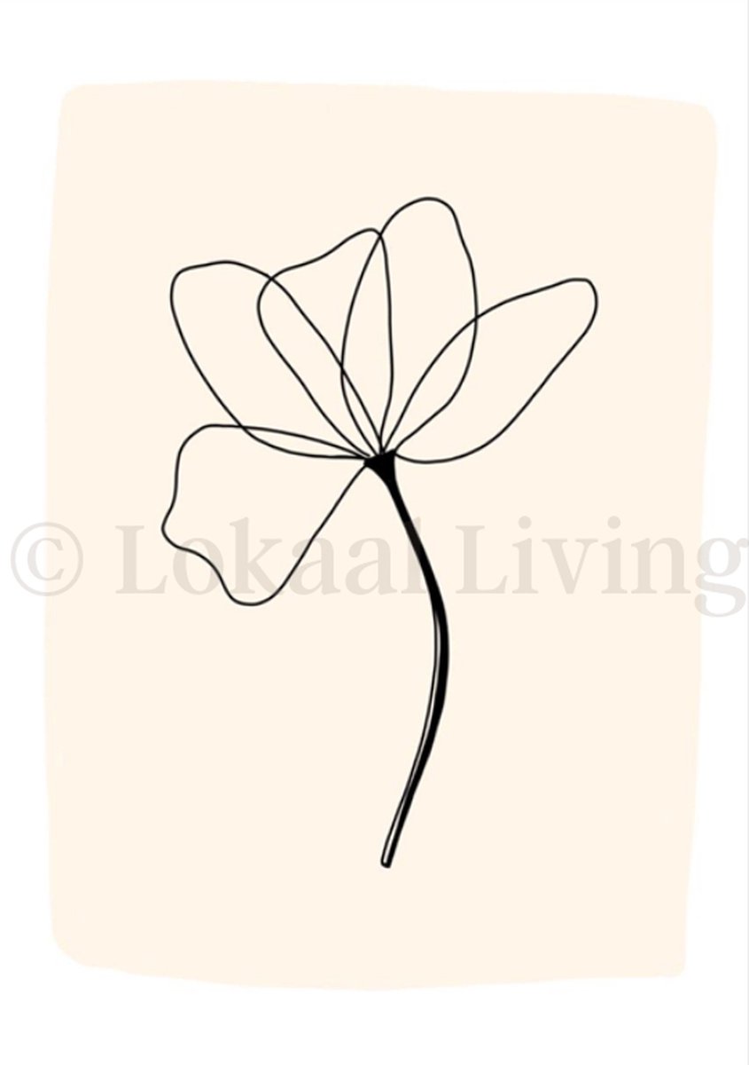 Lokaal Living - a4 poster - illustratie - bloem