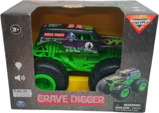 Monster Jam Grave Digger Truck met geluid - Schaal 1:24 - Met licht