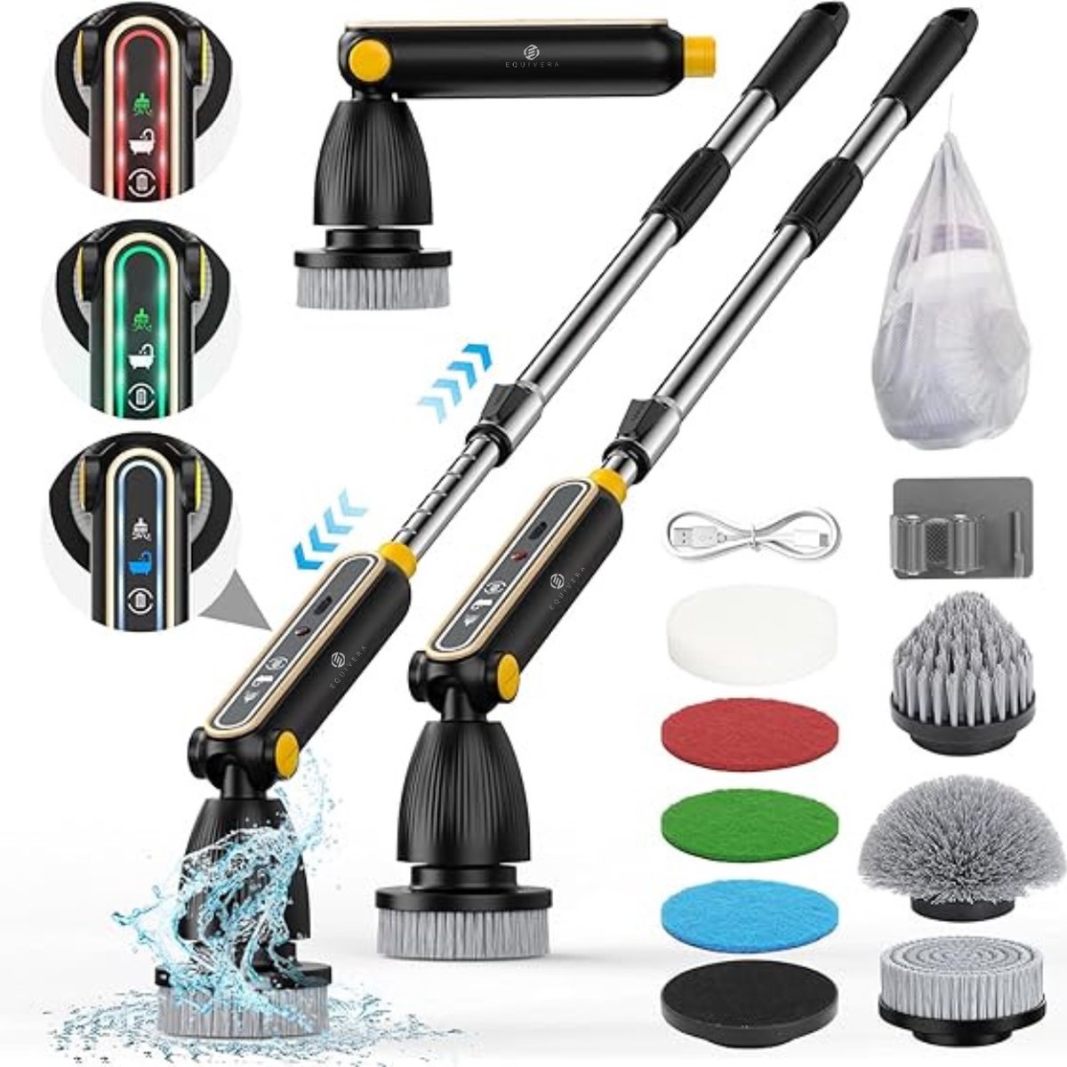 Goedkoopste Equivera Elektrische Spinschrobber- Spinning Schrobber - Elektrische Spin Schrobber - Draaiende Schrobber - Elektrische Schrobber - Schrobmachine - Poetsmachine - Schrobber - Elektrische Schrobborstel - Scrubber - Boenmachine - Spinscrubber - Elektri