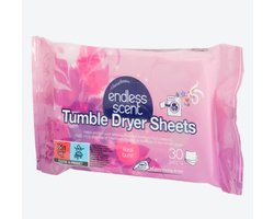 Endless Scent Droogtrommeldoekjes Floral Dust 30 Stuks | Droger Doekjes | Wasgoed Verfrisser | Wasparfum Alternatief | Anti Statisch | Zachte Kleding | Frisse Geur | Droogdoekjes | Wasverzorging | Geurdoekjes Droger