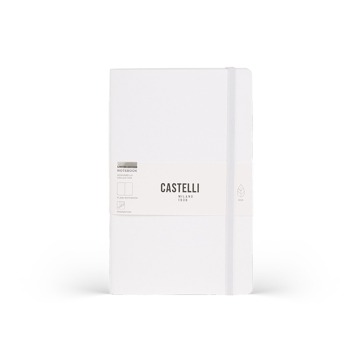Notitieboek A5 Castelli Milano – 13×21 cm - Acquarello - Neutral – blanco inhoud – luxe Italiaans design – Made in Italy