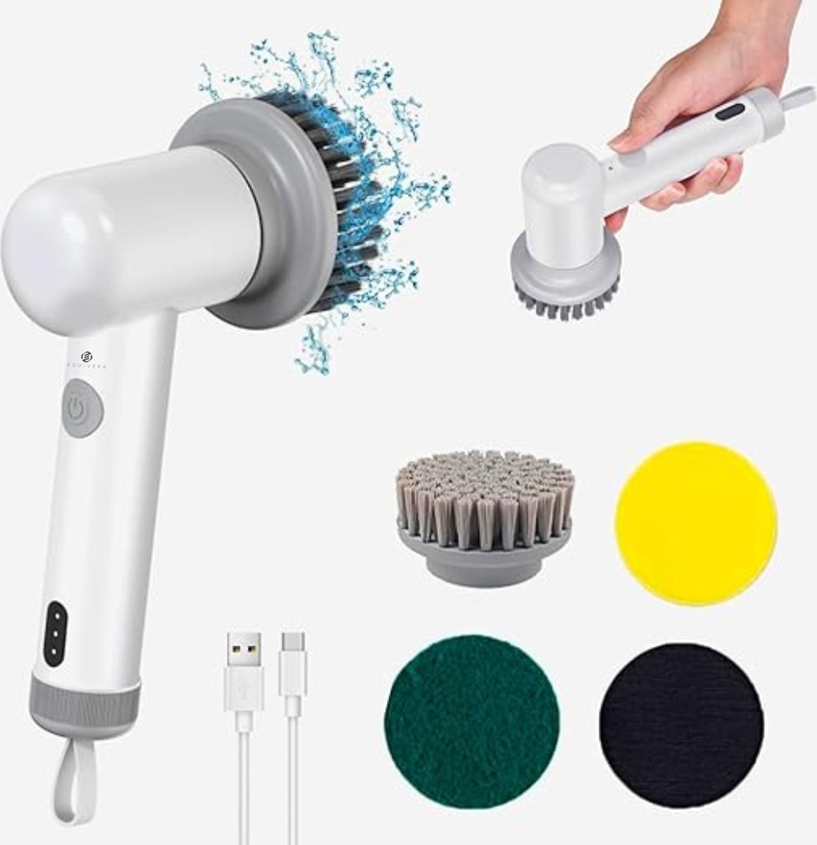 Goedkoopste Equivera Elektrische Spinschrobber- Spinning Schrobber - Elektrische Spin Schrobber - Draaiende Schrobber - Elektrische Schrobber - Schrobmachine - Poetsmachine - Schrobber - Elektrische Schrobborstel - Scrubber - Boenmachine - Spinscrubber - Elektri