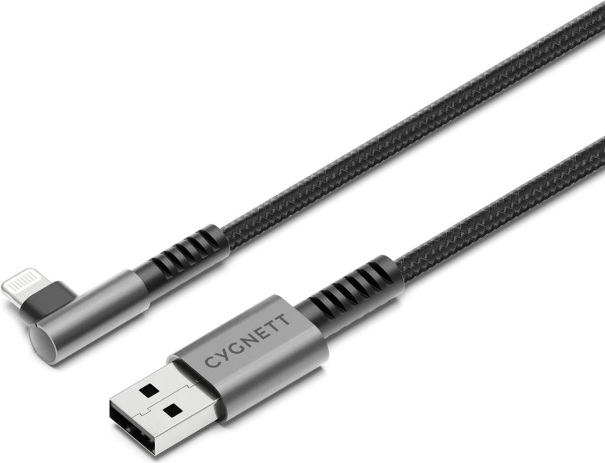 Cygnett USB-A naar Apple Lightning Kabel 1 Meter - Zwart