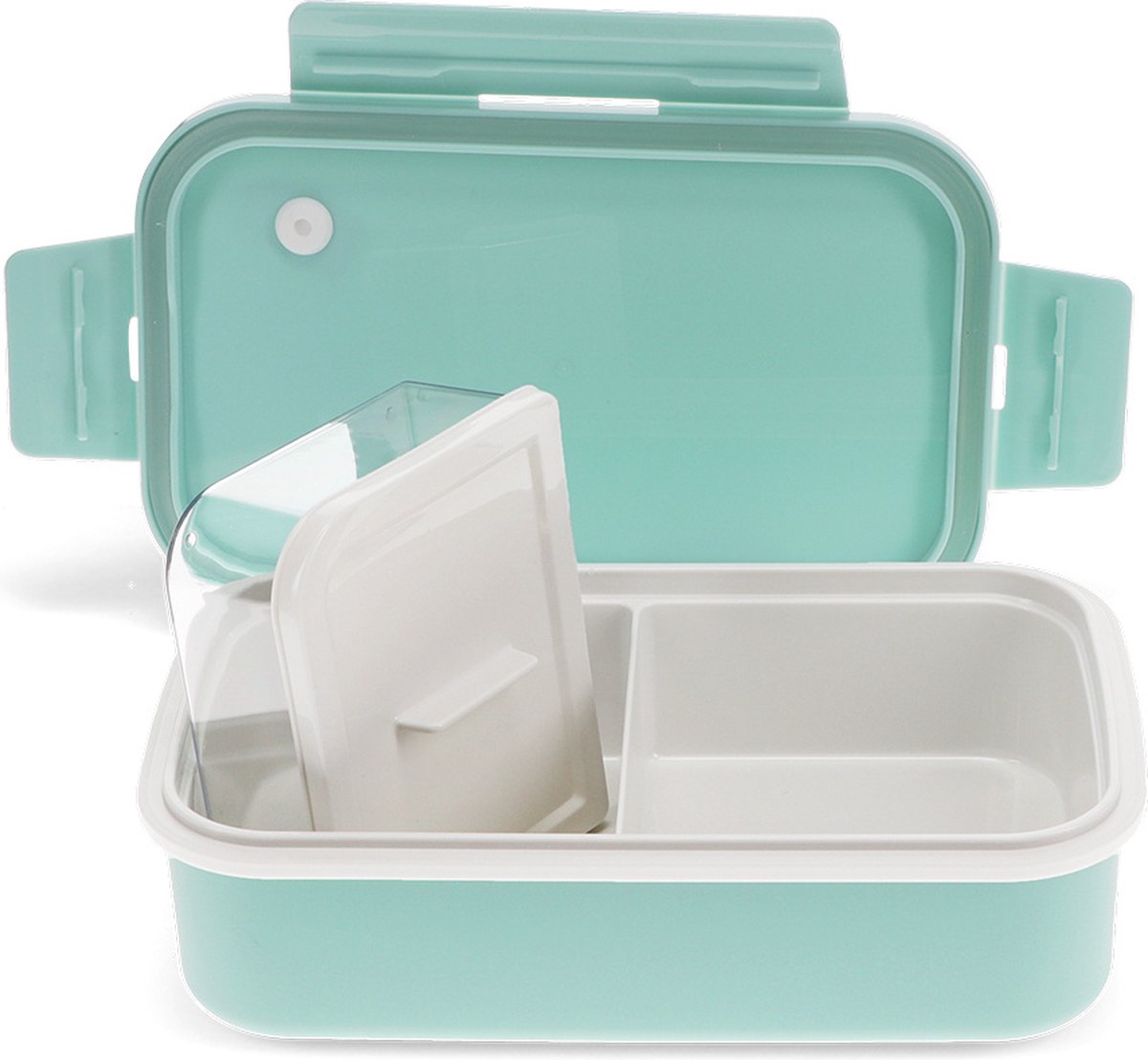 Lunchbox dubbelwandig met vakken van Rex London Lichtblauw