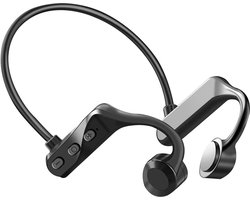 OFMOTRA Bone Conduction Headphone - Open Ear Koptelefoon - Sport Headset - IPX5 Waterbestendig - Oortjes Draadloos - Draadloze Koptelefoon - Bluetooth Oordoppen met Nekband - Zwart