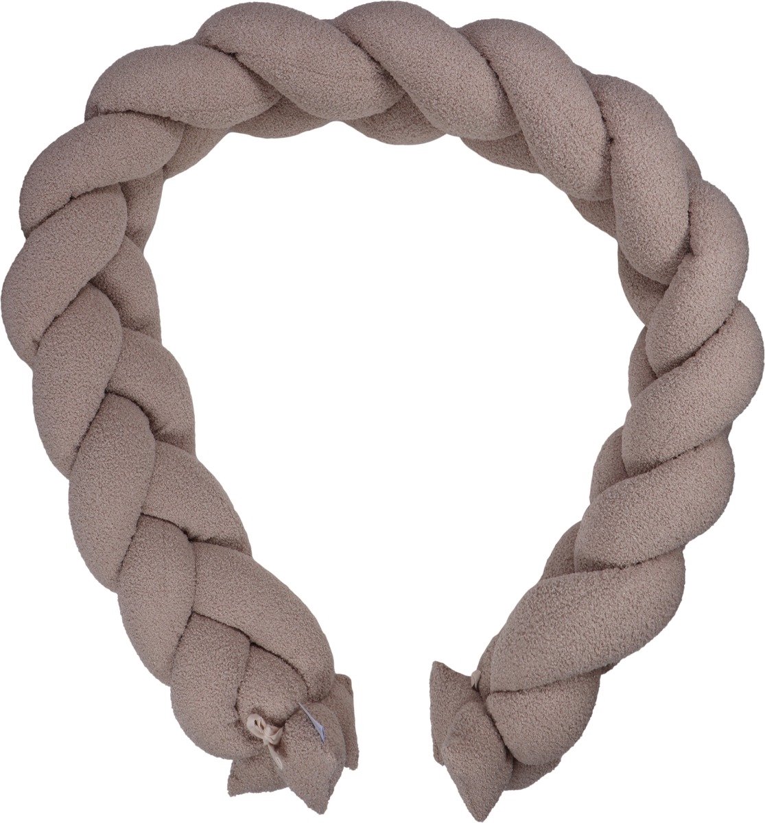 MamaLoes Teddy Boucle Nougat 210 cm Braided Bedbumper