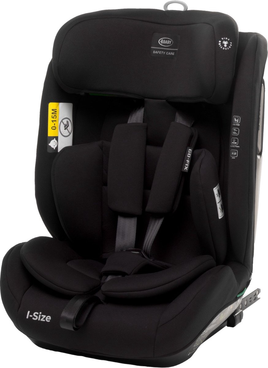 Image of 4Baby Go-Fix Black 76-150 cm i-Size Autostoel