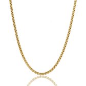 My Bendel - Goudkleurige Dames Box Ketting 80cm Lang - Elegant Sieraad - met Luxe Cadeauverpakking | Sieraden Voor Dames
