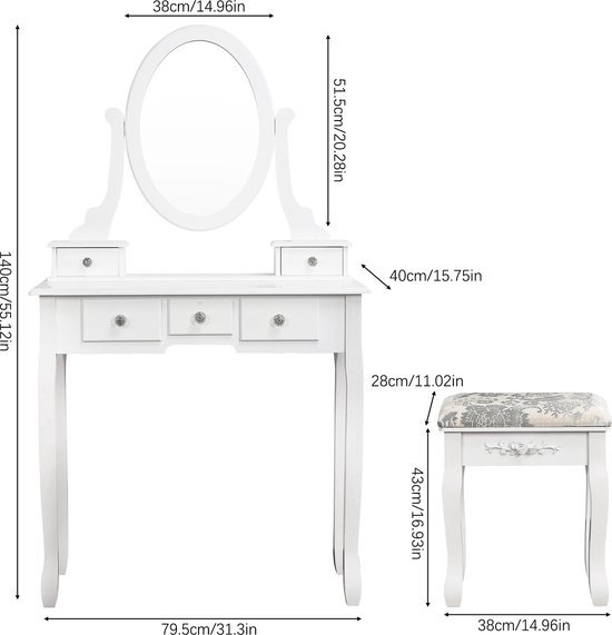 Sweiko Eetkast, 139x46  71  X91.5 Cm Grote Servicekar/zijkast, Met Een Grijs Massief Houten Fineer Op De Hoofdbehuizing En Een Wit Marmer Patroon Op Het Aanrecht Grijs