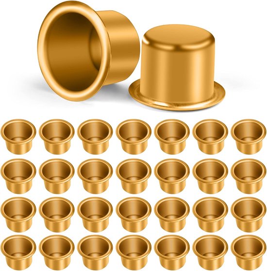 Photophore - Bougeoir - 30 pièces - 27 mm x 19 mm - Métal - Étagère à Bougies - Bougeoir - Créatif - Décoration de Noël