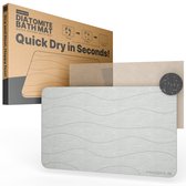 Minismus Diatomite Sneldrogende Badmat 60x40cm - Antislip Douchemat Binnen 30 Seconde Droog - Absorberende Badmat - Douche Mat - Diatomiet Badmat - Stenen Badmat - Badkamer Mat - WC Mat Grijs