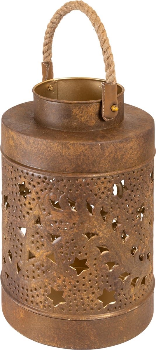 Lantaarn Wave brown antique ø32x20cm