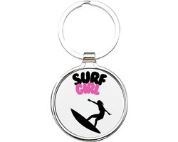 Akyol - Surf girl Sleutelhanger - sport - Surfers - Surfen - sporten - olympischesport - watersport - surfboard - golfrijden - plankzeilen - zee - vakantie - 4 x 7,5 CM