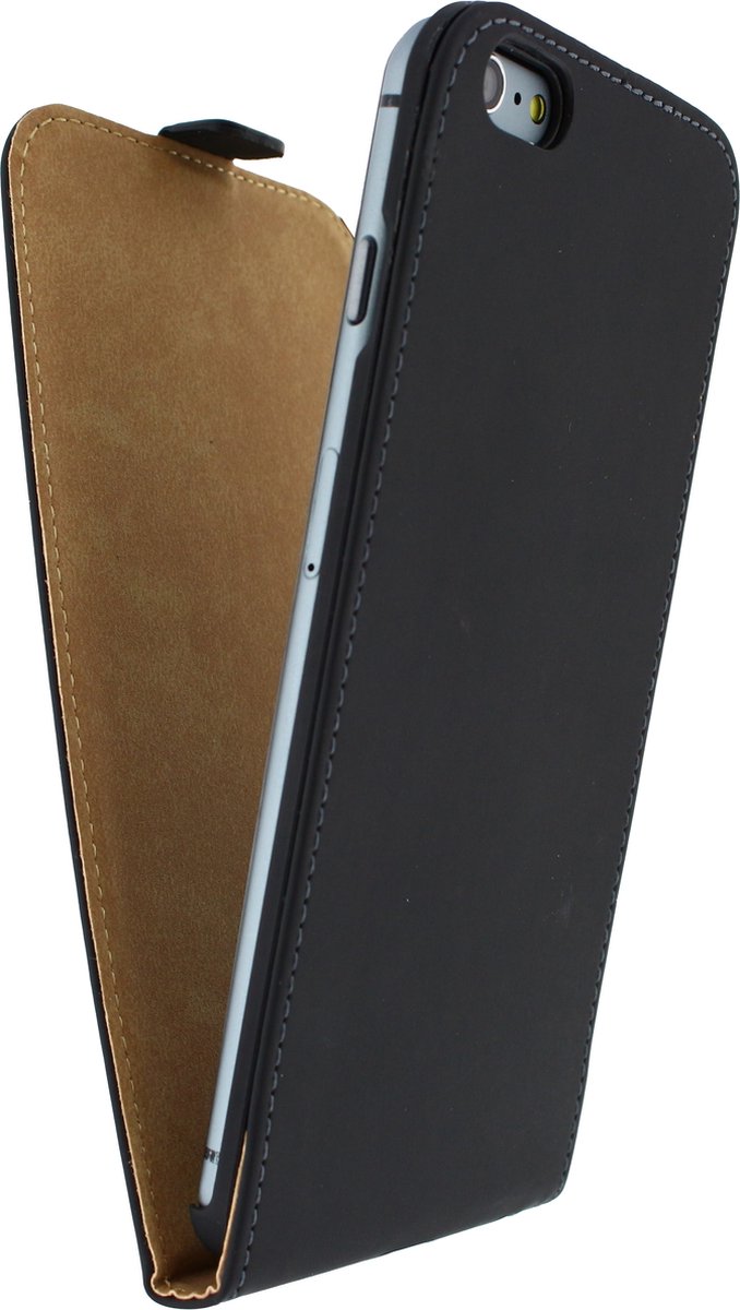 Mobilize Telefoonhoesje geschikt voor Apple iPhone 6s Plus Hoesje | Mobilize Ultra Slim Flip Flipcase - Zwart
