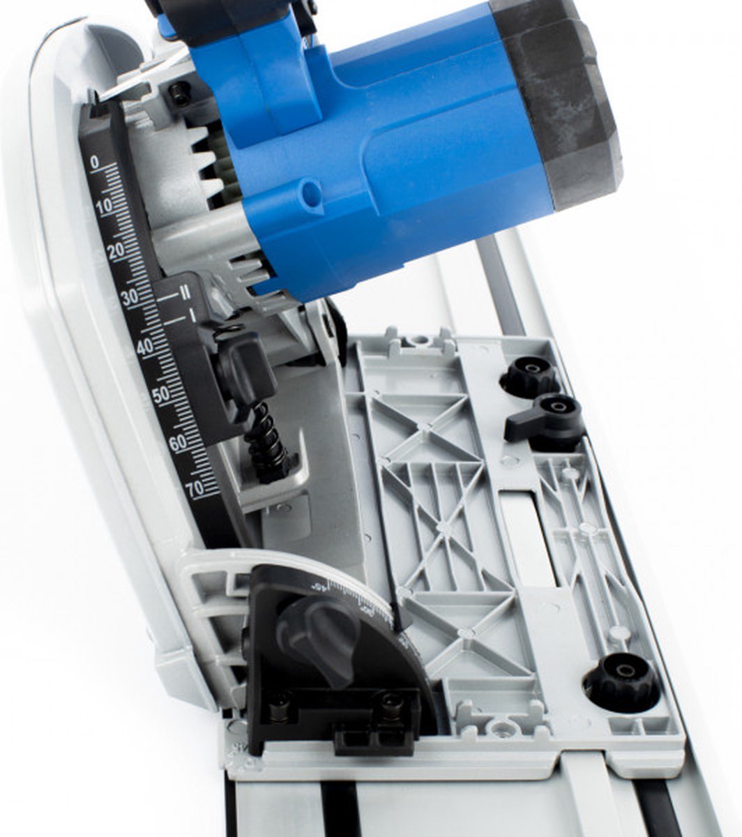 Borg Invalzaag - Cirkelzaag - 1400 Watt - 190 mm zaagblad - inclusief geleiderail 2 x 70 cm - regelbaar toerental 2200 - 5200 omw./min. – foto 6