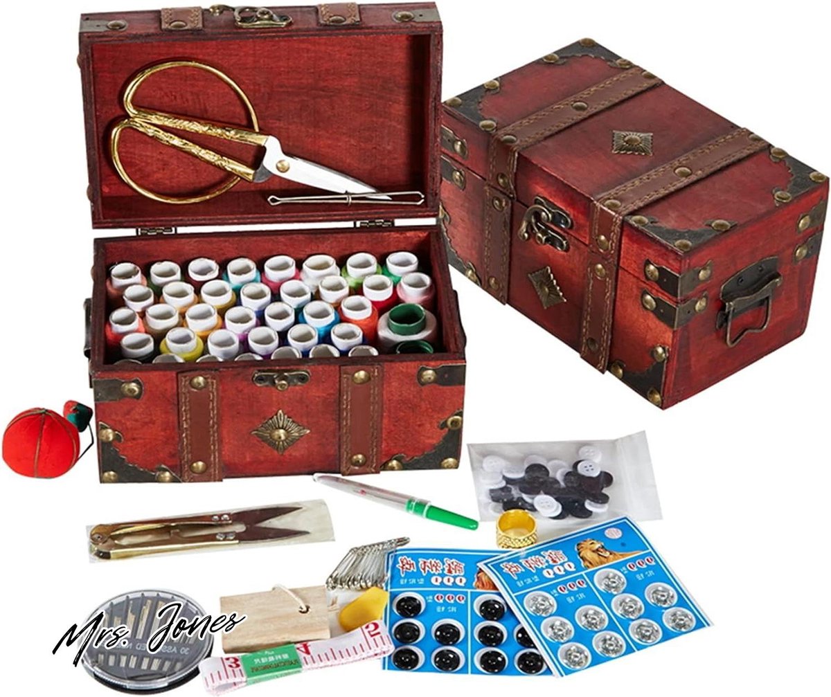Mrs. Jones Draagbare Naaimand - Draagbare Naaidoos met complete Naai benodigdheden voor Reizen Thuis Noodgebruik Universele Hand Thuis Naai Reparatie Gereedschap Set voor Volwassen Kind Beginner Naaiset#5 .