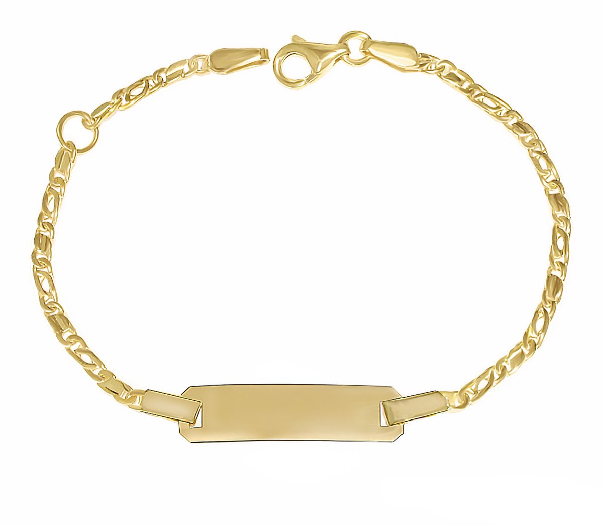 Juwelier Zwartevalk 9 karaat gouden kinder plaatarmband - 13.173/12-14cm