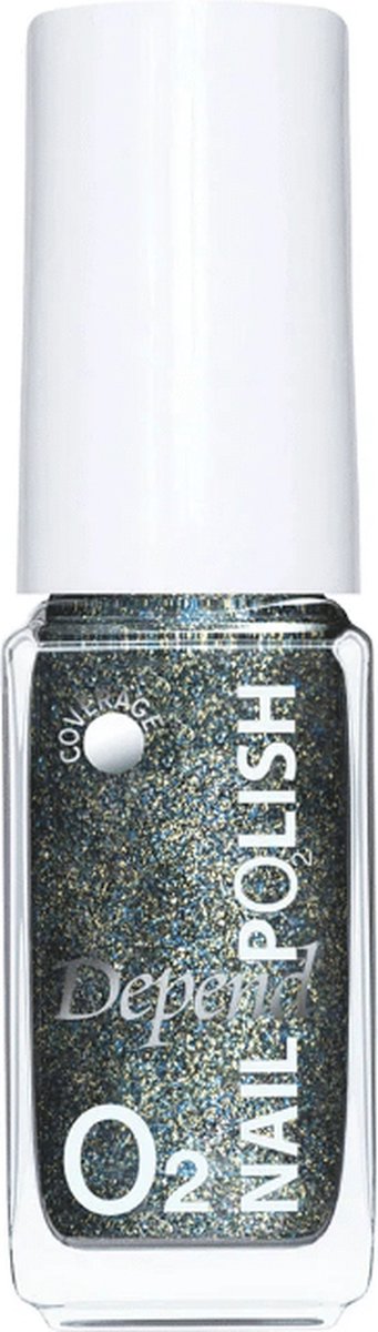 Goedkoopste DependCosmetics | Nagellak | Nailpolish | O2 Nagellak | Donkergroen met glitters | 777 | 5ML