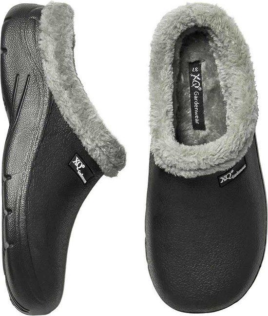 Morethansocks - Sabots de jardin doublés femme - Taille 38 - Zwart - Chaussures de jardin - Sabots femme