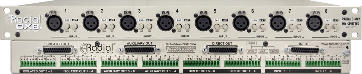 Radial OX8-r signaal-Splitter - Signaalsplitter
