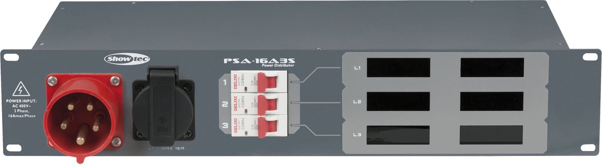 Showtec PSA-16A3S stroomverdeler 16A