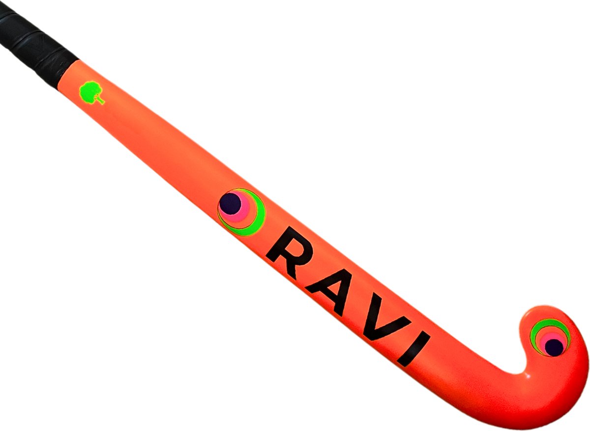 RAVI Hockeystick Junior - extreme low bow - 30% Carbon - Orange 35''