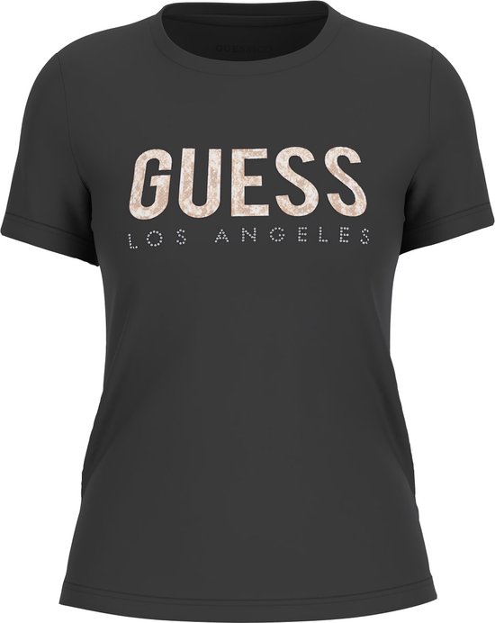 Guess Pyton Logo Tee LA Dames T-shirt - Jet Black - Maat M