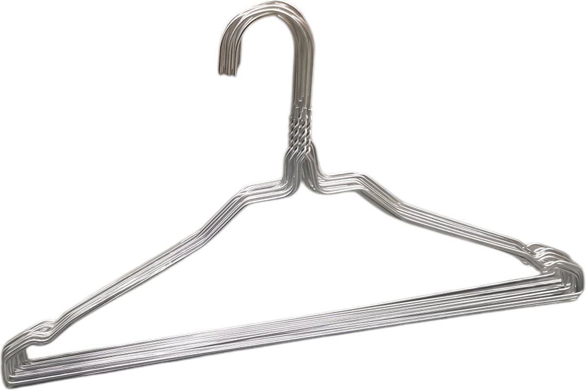 Kledinghangers met Inkeping - Metaal - 43cm Breed - 2.2mm Dik - 50 Stuks.