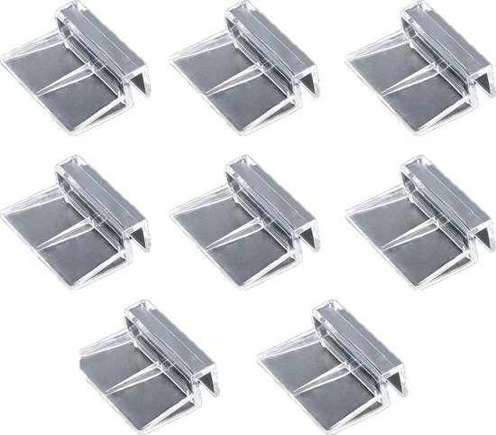 8 stuks - Aquarium Clip - aquarium houders - Bracket - Acryl Aquarium Deksel Clip - Aquarium Glazen Deksel Clip - Aquarium Ondersteuning Houder - 8mm - Universele