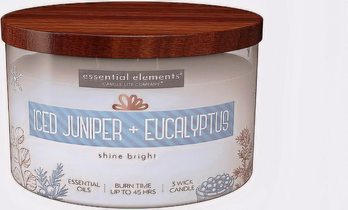 Geurkaars Candle-lite - Bevroren Jeneverbes & Eucalyptus - Luxe geurkaars - Sojawas - geur