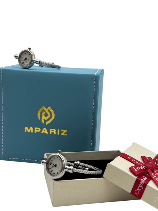 Montre de Luxe pour Femme - Comme Bracelet en Argent - Argent et Wit - Acier Inoxydable