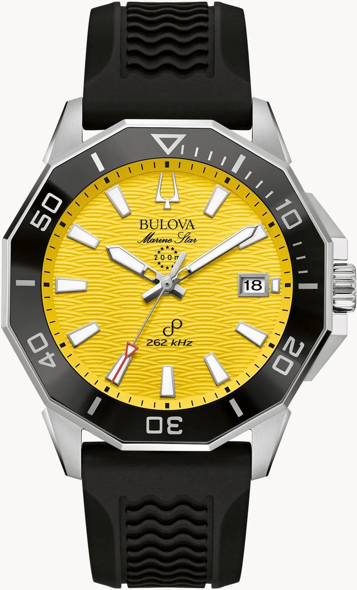 Bulova Marine Star 96B431 Horloge - Siliconen - Zwart - Ø 43 mm
