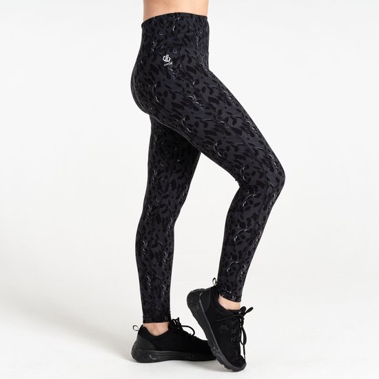 Dare 2b - Influential Dames Sportlegging - Zwart Motief - Maat 36