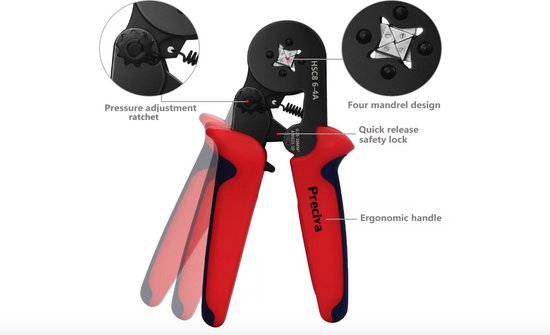Knipex 975308:automatische krimptang adereindhulzen 0,08 tot 10mm2