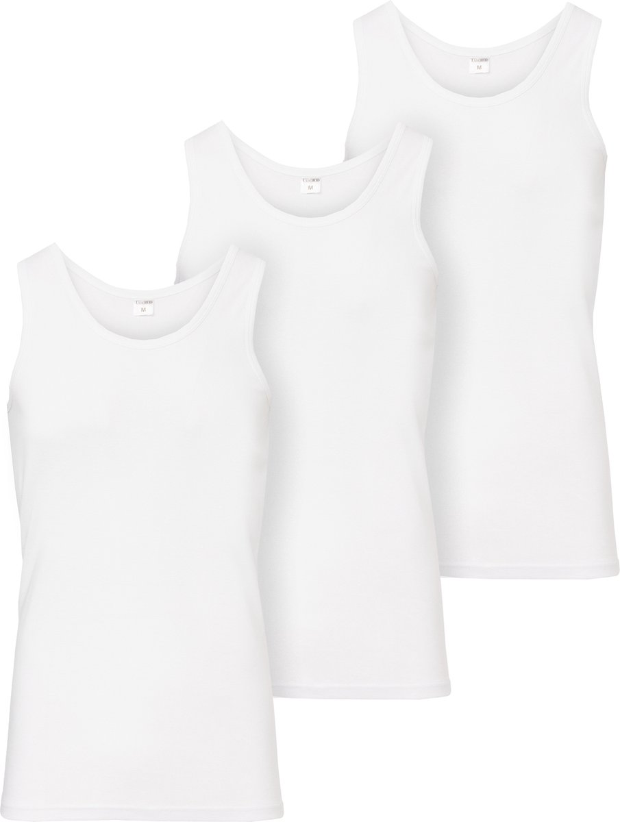 Ladeheid 3 pack Heren Singlet-Onderhemd Heren – Katoen – Wit – XL – LA-LA40-258-US