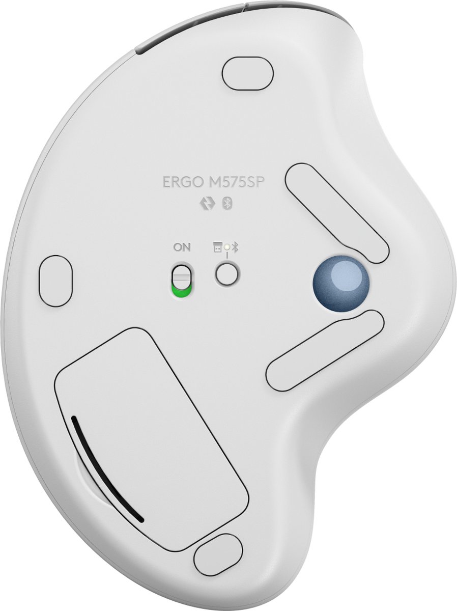 Logitech Ergo M575S - Draadloze Muis - Ergonomisch - Bluetooth - Pale Grey thumbnail 6