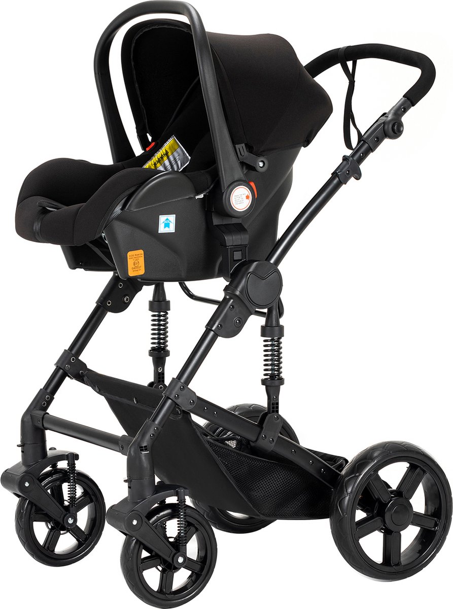 GMHC VICTORY SARL Luxe 3-in-1 Kinderwagen Inklapbaar Zwart - afbeelding 2