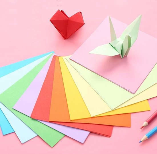 Origamipapier set met 200 vellen - 20 kleuren - doe-het-zelf