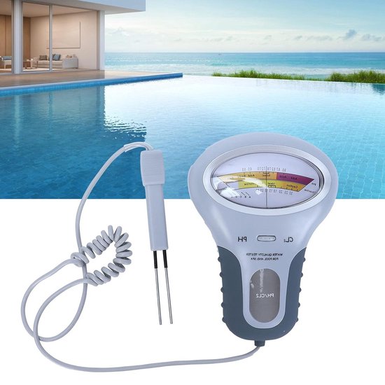 Waterkwaliteitstester, 2-in-1, draagbare pH-waarde en chloor, testset