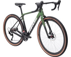 Rinos Sandman 7 Gravel Bike – carbonframe,, GRX 820 24 versnellingen, hydraulische schijfremmen, lichtgewicht, allround fiets voor elk terrein, Zwart Groen 54