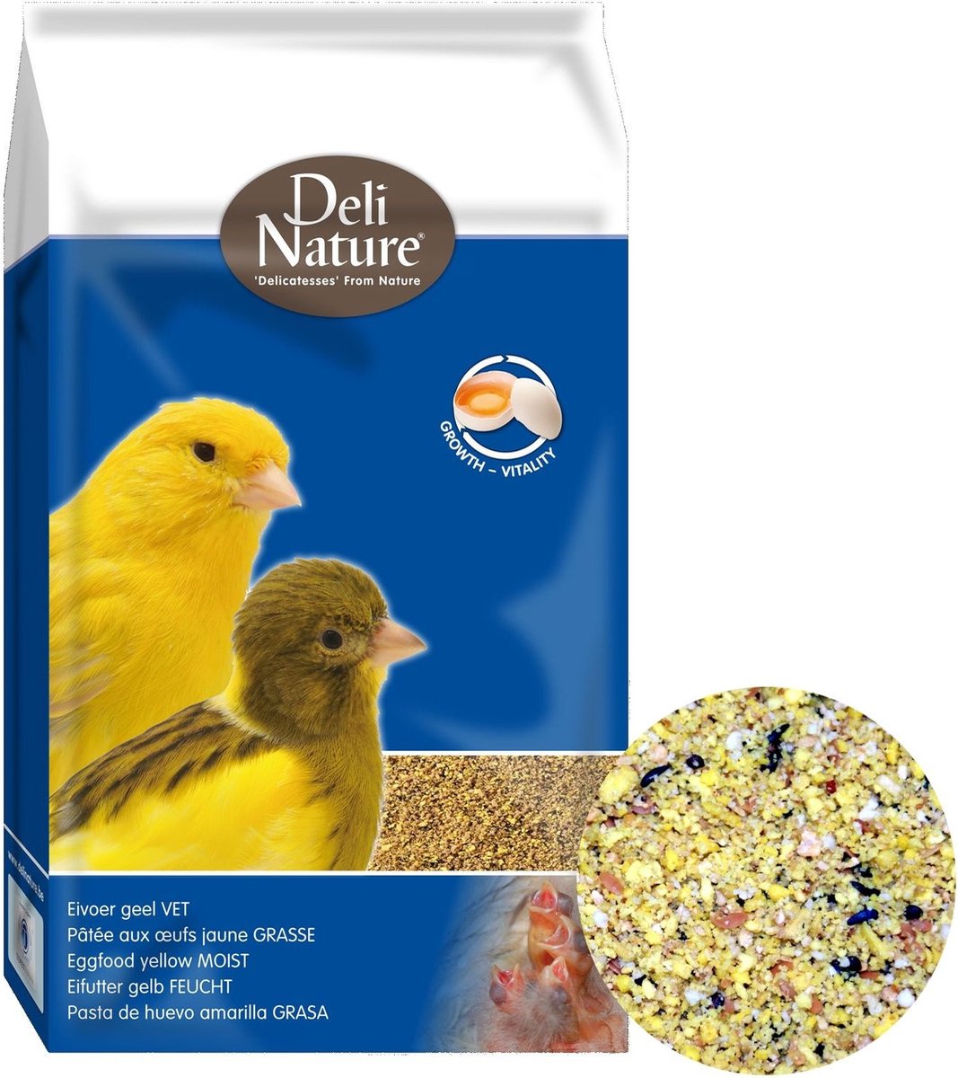 Deli Nature eivoer vet – Energievol eivoer voor vogels - Deli nature Eivoer vet - Eivoer voor vogels - Vogelvoer