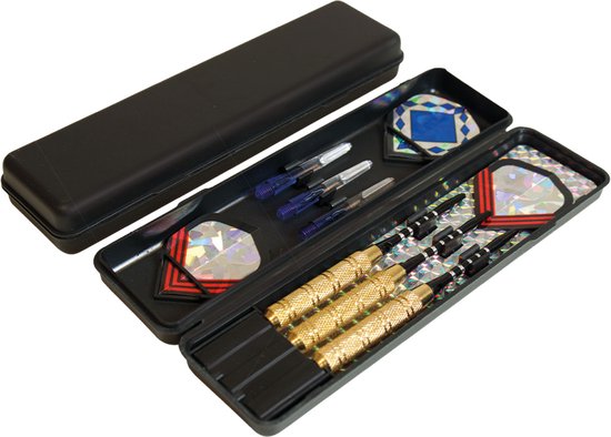 Dartpijlen set 20 gram - Gold - Stalen punt - Incl Hard Case - Extra set Flights - Gouden Barrel van Merkloos — afbeelding 2