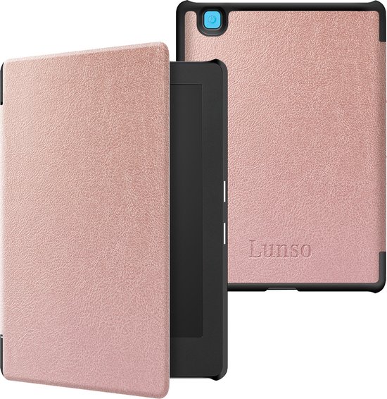 kwmobile e-reader hoesje compatibel met Kobo Aura Edition 2 hoes - Met standaard - Ereader cover van kunstleer - In oudroze